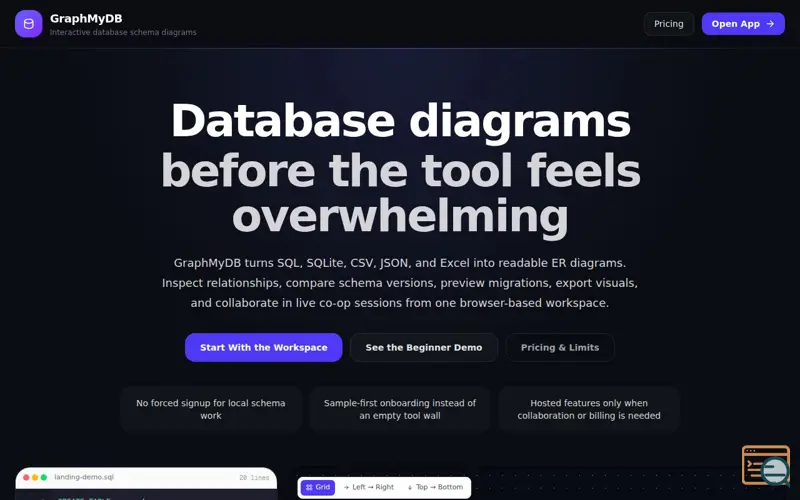 Screenshot of GraphMyDB