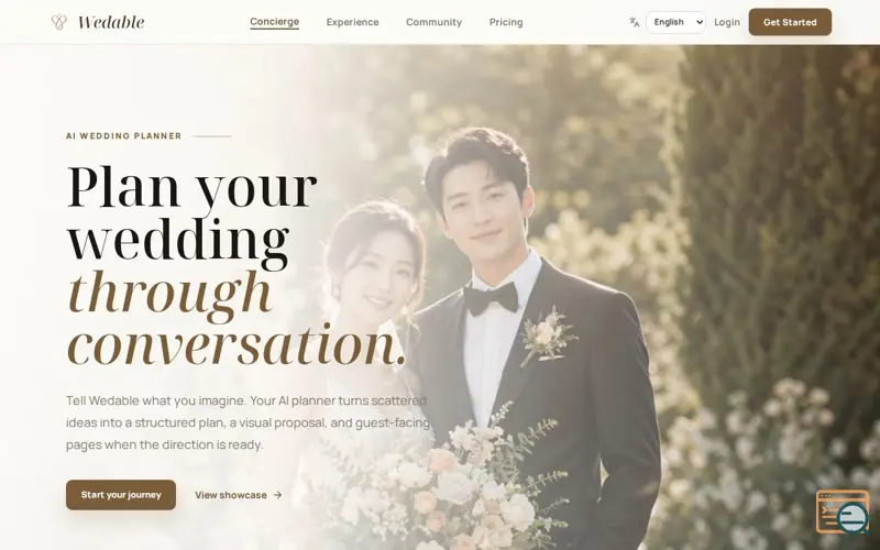 Screenshot of Wedable