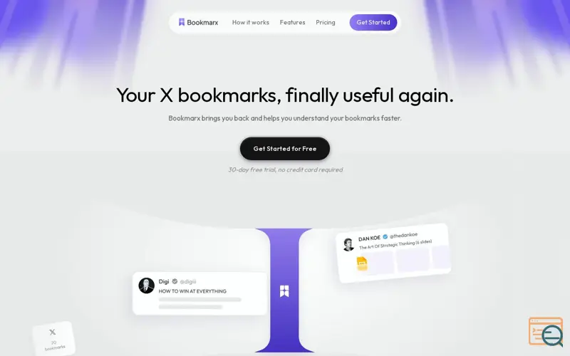 Screenshot of Bookmarx