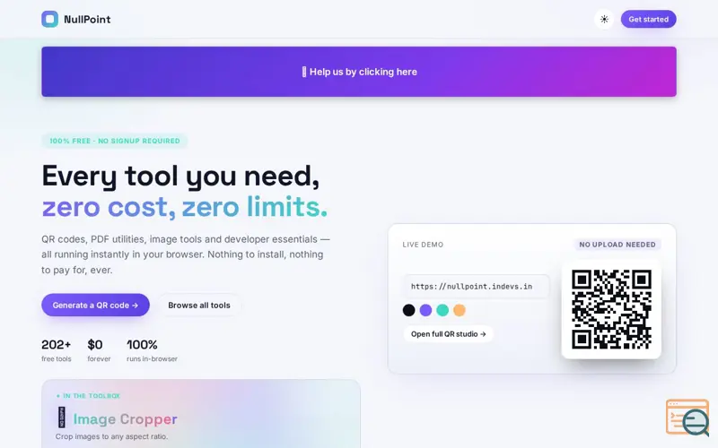 Screenshot of NullPoint