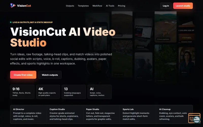 Screenshot of VisionCut