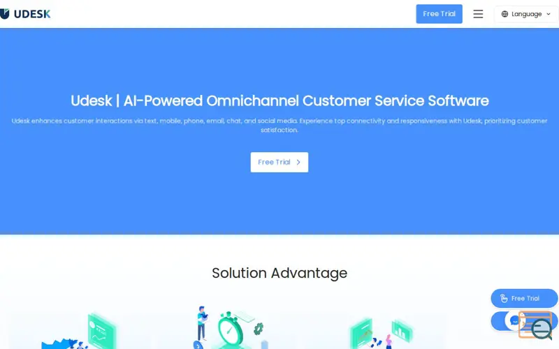 Screenshot of Udesk