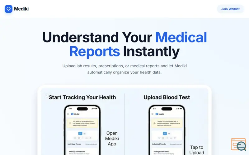 Screenshot of Mediki