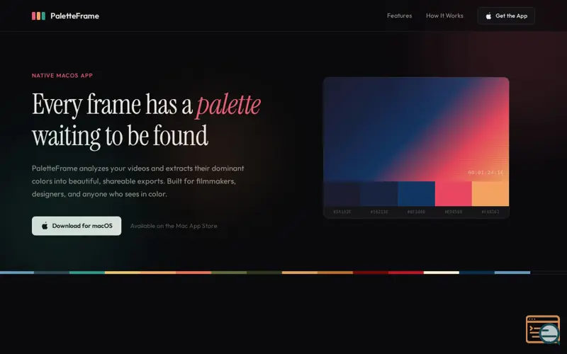 Screenshot of PaletteFrame