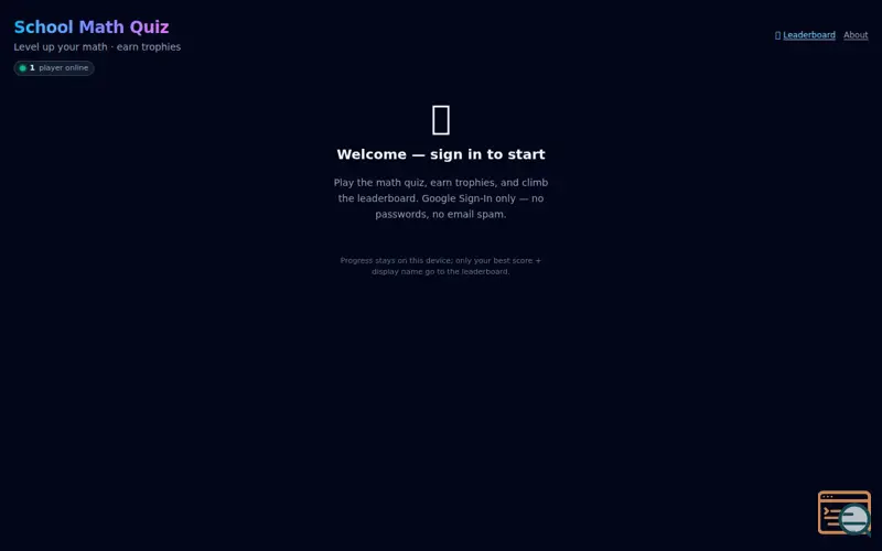 Screenshot of Quiz