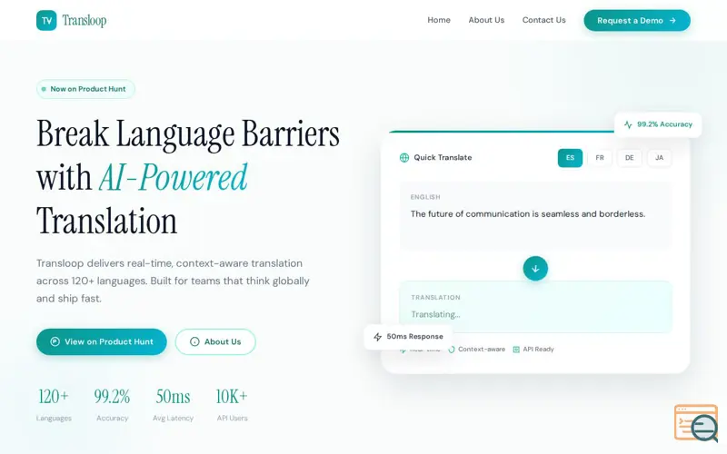 Screenshot of Transloop