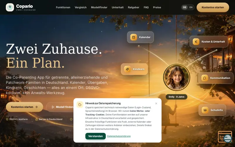 Screenshot of Copario