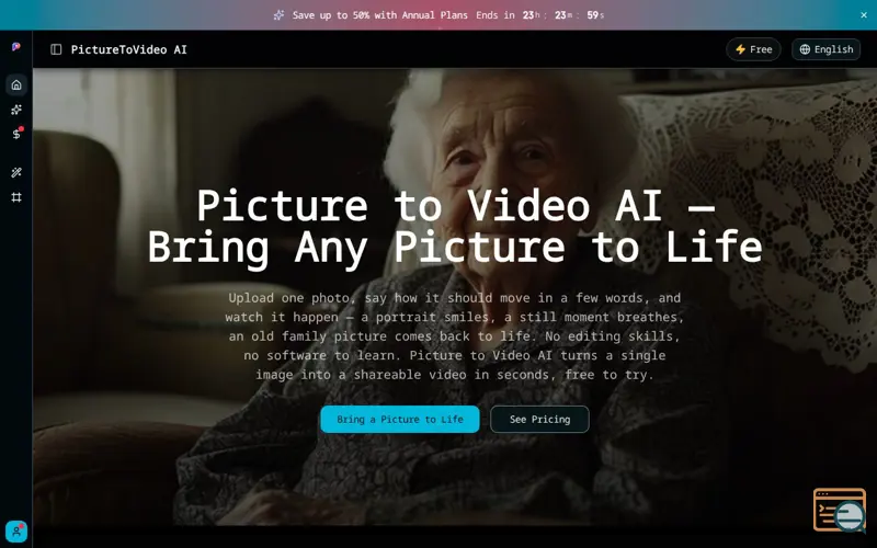 Screenshot of Picture to Video AI — Bring Any Photo to Life, Free