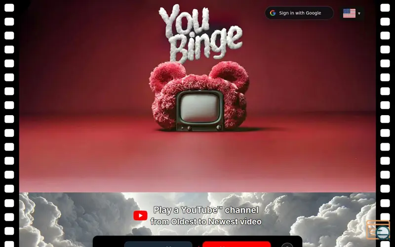 Screenshot of YouBinge