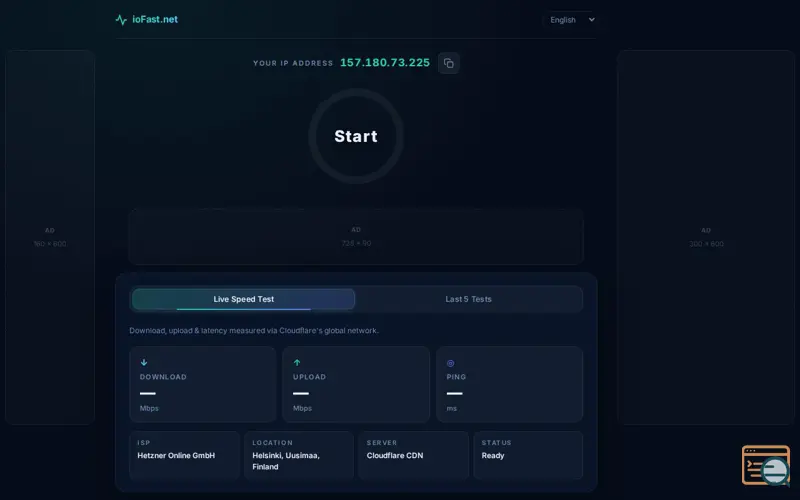 Screenshot of ioFast.net