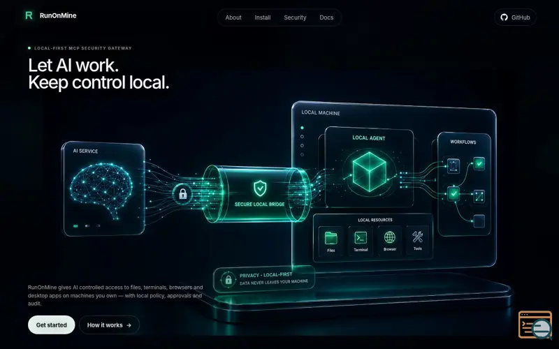 Screenshot of RunOnMine