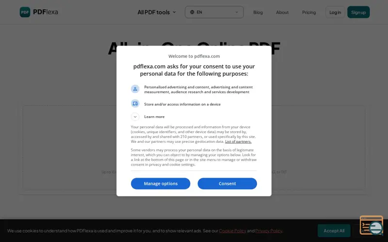 Screenshot of PDFlexa