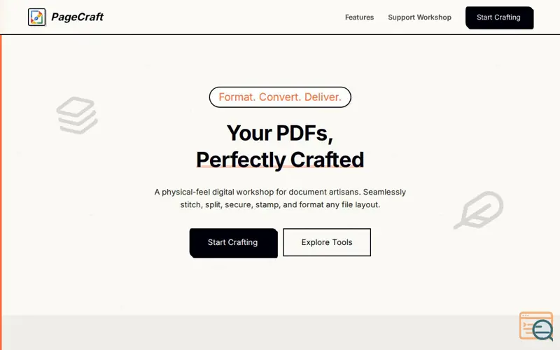Screenshot of PageCraft