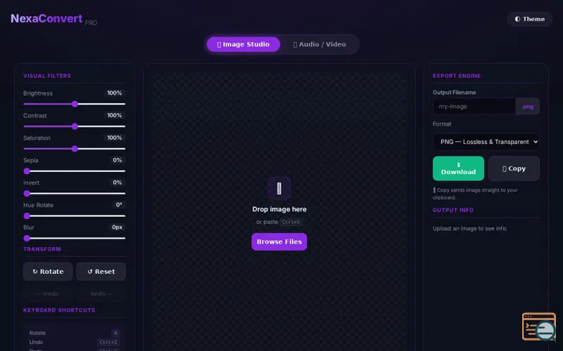 Screenshot of NexaConvert Pro