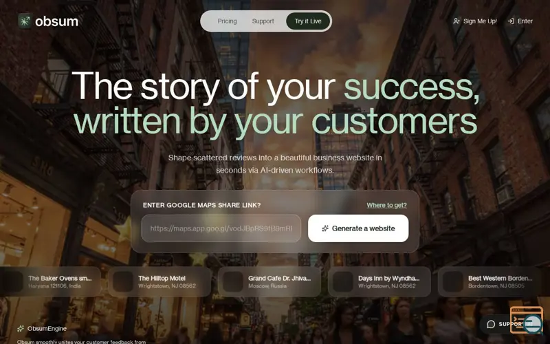 Screenshot of Obsum, a launch using OnlineWebFonts