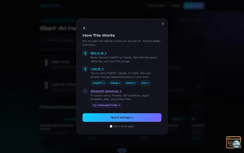 Screenshot of AI Resource Hub