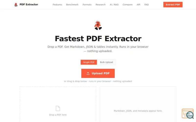 Screenshot of PDF Extractor