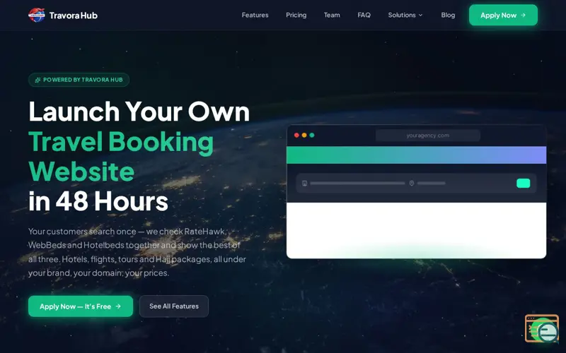 Screenshot of Travora Hub