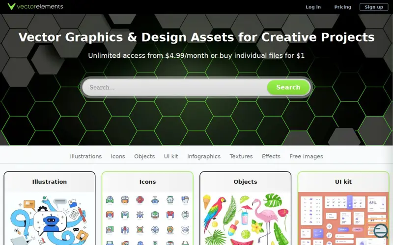 Screenshot of VectorElements