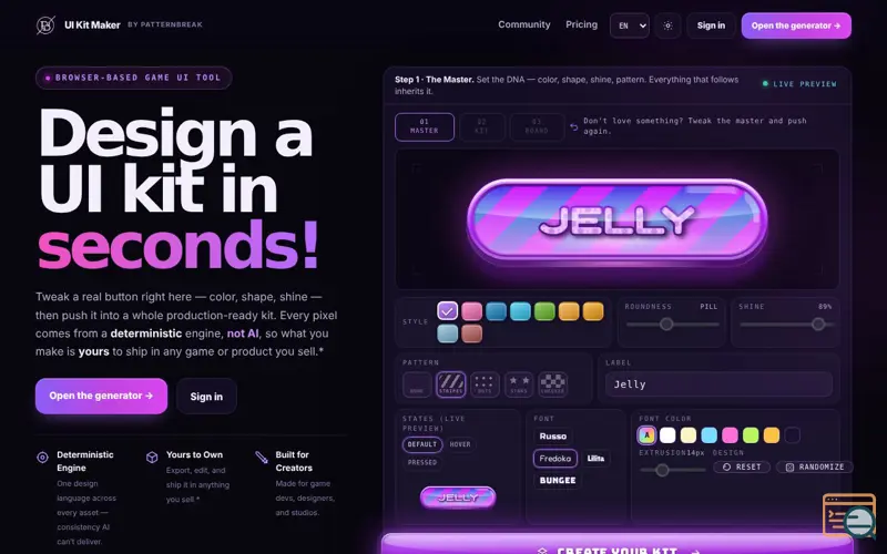 Screenshot of UI Kit Maker