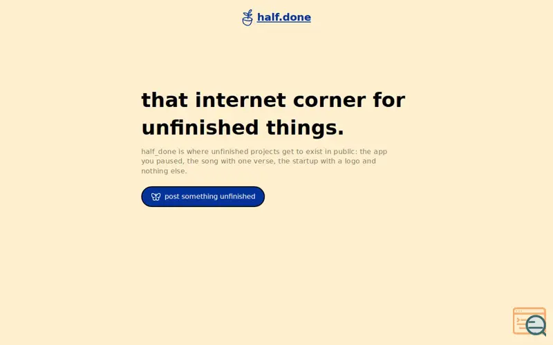 Screenshot of half.done