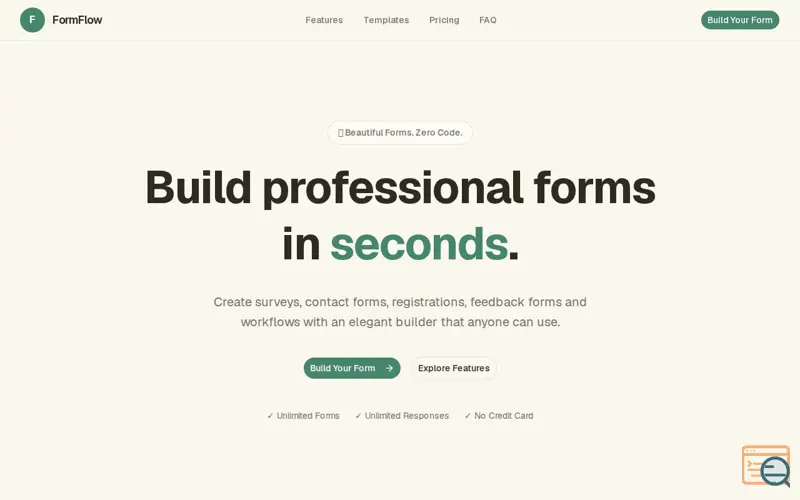 Screenshot of FormFlow