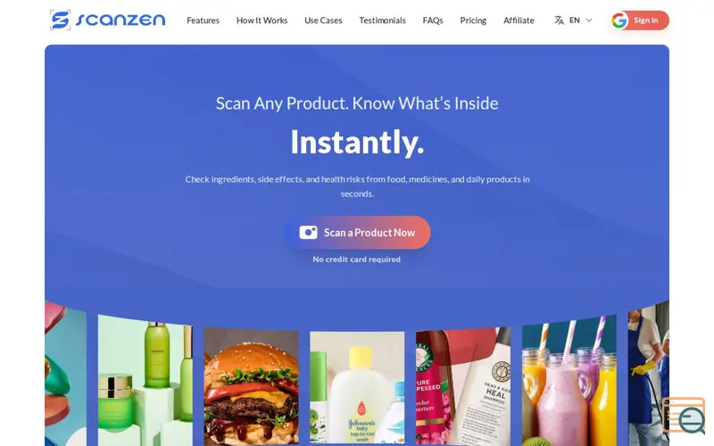Screenshot of ScanZen AI