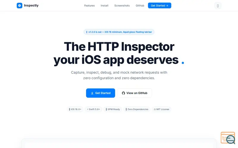 Screenshot of Inspectly — HTTP Inspector for iOS