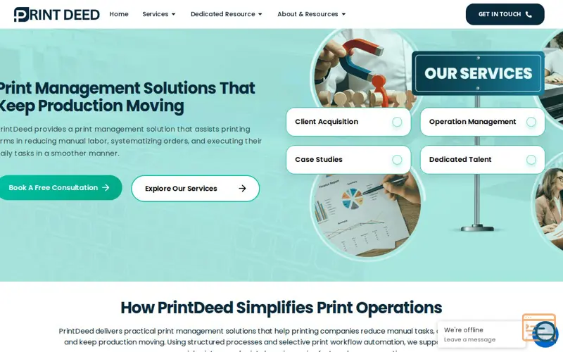 Screenshot of PrintDeed
