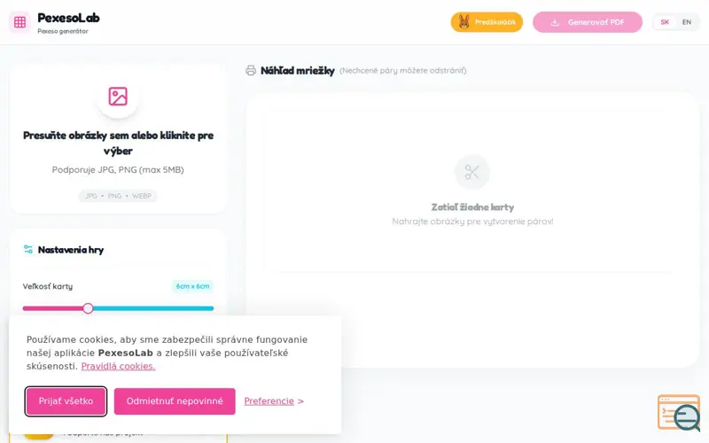 Screenshot of PexesoLab