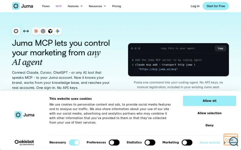 Screenshot of Juma MCP, a launch using Feedbucket
