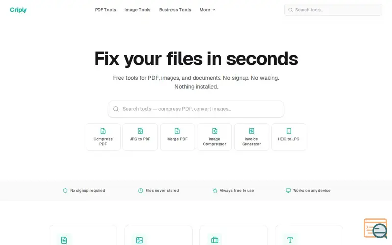 Screenshot of Criply