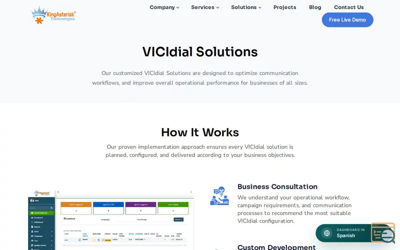 Screenshot of Custom VICIdial Solution