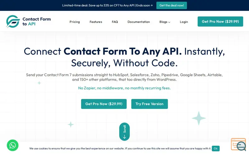 Screenshot of Contact Form To API