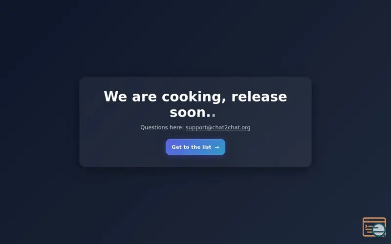 Screenshot of Chat2Chat — launching soon