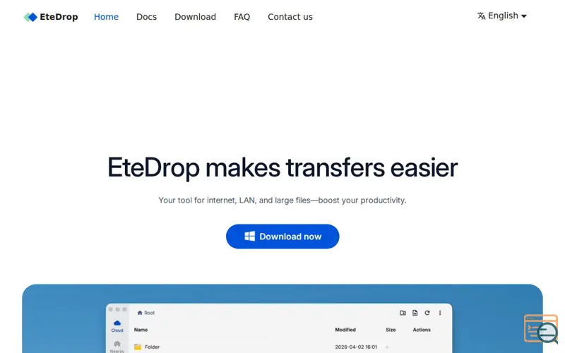 Screenshot of EteDrop