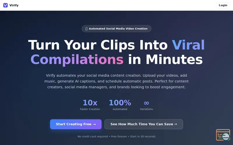 Screenshot of Virify