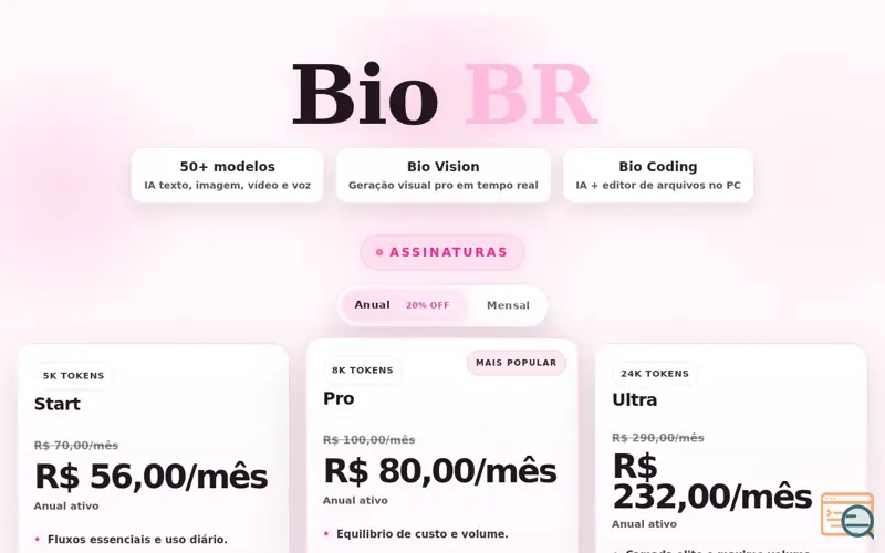 Screenshot of Bio AI , a launch using xAI