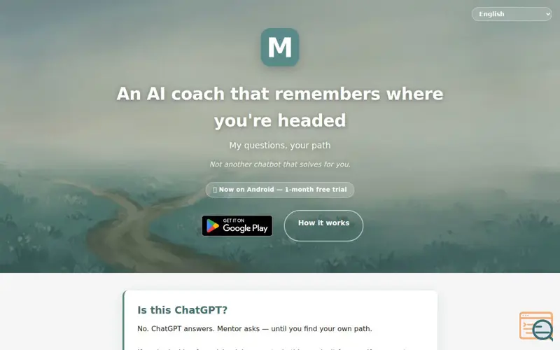 Screenshot of Mentor — No rush, become yourself