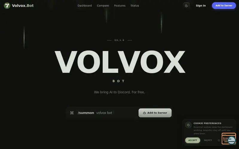 Screenshot of Volvox Bot