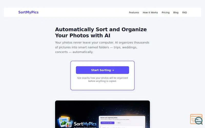 Screenshot of SortMyPics