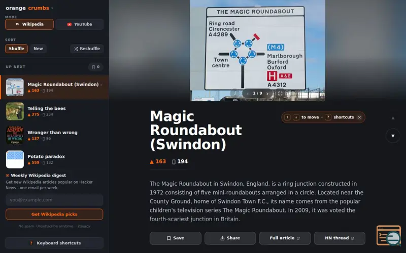 Screenshot of Orangecrumbs