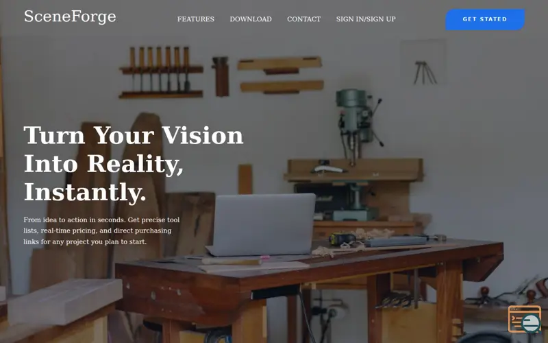 Screenshot of SceneForge