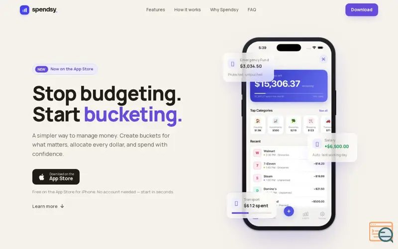 Screenshot of Spendsy