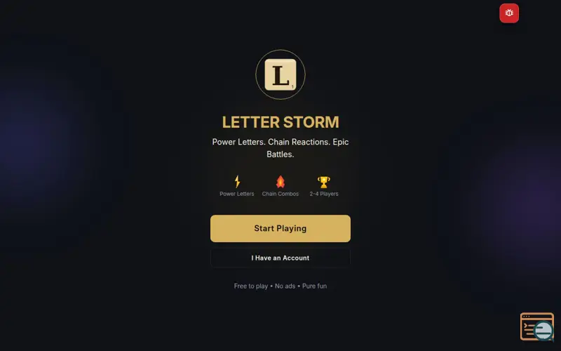 Screenshot of Letter Storm