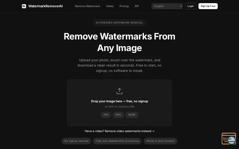 Screenshot of Watermarkremoverai