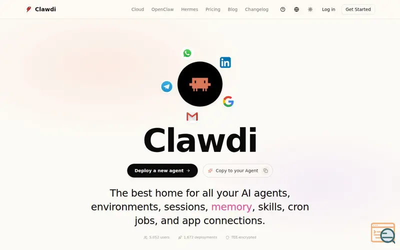 Screenshot of Clawdi