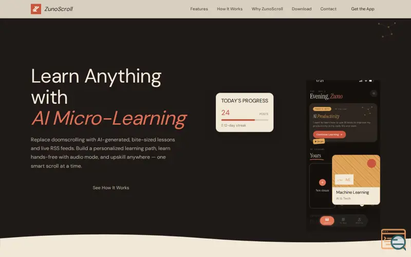 Screenshot of ZunoScroll