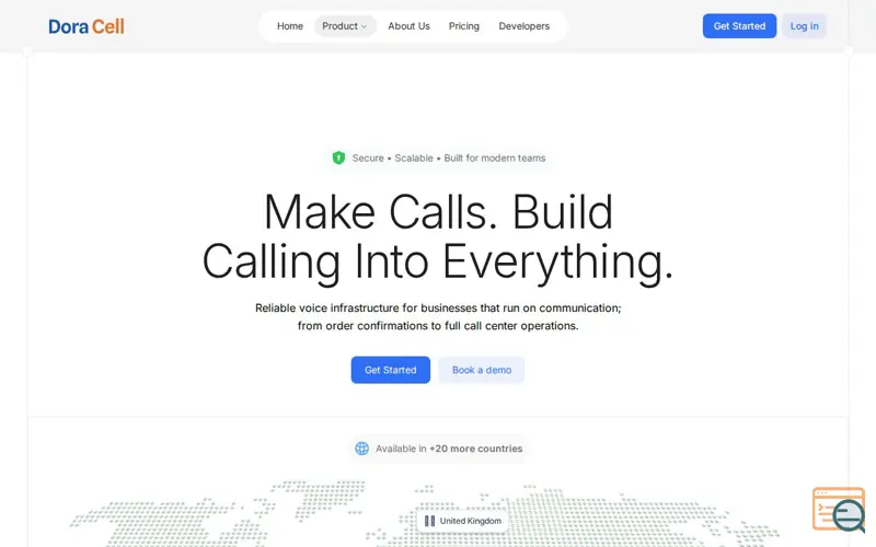 Screenshot of Make Calls. Turn Calls Into Actions