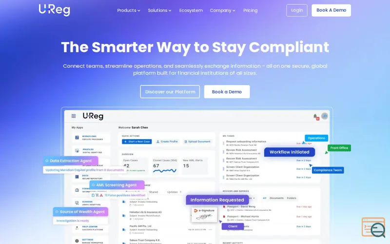 Screenshot of U-Reg Pte. Ltd., a launch using Divi